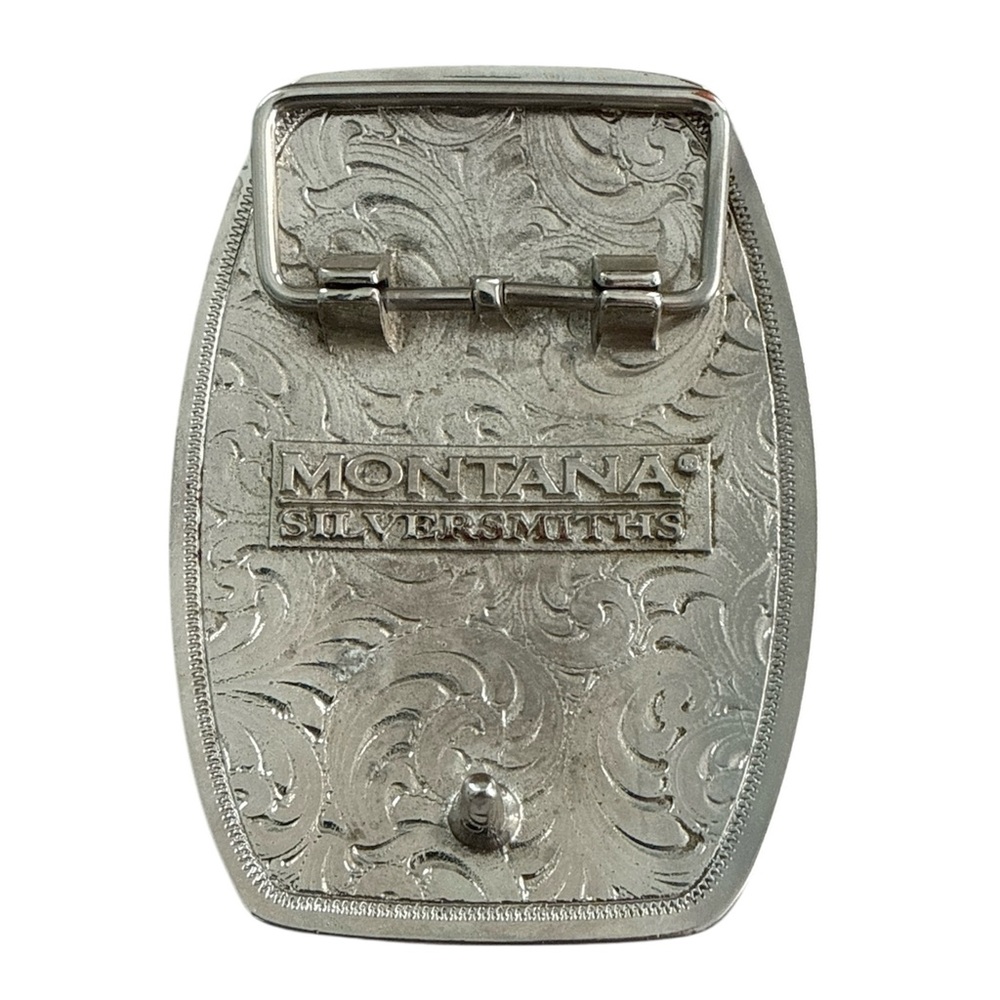 Montana Silversmiths Antiqued Longhorn Classic Belt Buckle 4x3” - Picture 2 of 2